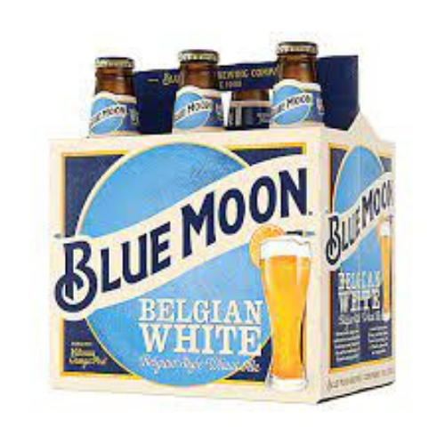 BLUE MOON BELGIAN WHITE ALE BEER 6 BTL…