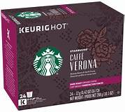 Starbucks Caffe Verona Dark Roast K-Cups Coffee 24 Pods…