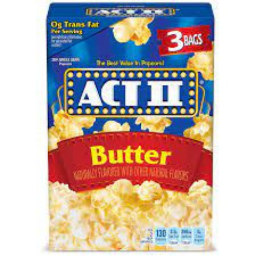 Act 2 Butter Popcorn 3 pk