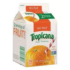 Tropicana Orange Juice 14oz No Pulp…