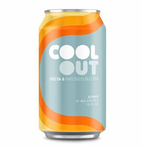 COOL OUT-DELTA 8 INFUSED SELTZER,GLUTEN FREE (citrus, 10mg delta 8) 12OZ CAN…