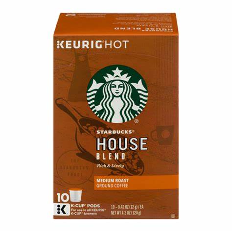 Starbucks House Blend Medium Roast Coffee K-Cups 10ct…