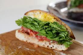 BLT-Thick Cut Bacon and Spinach on a Ciabatta Roll…
