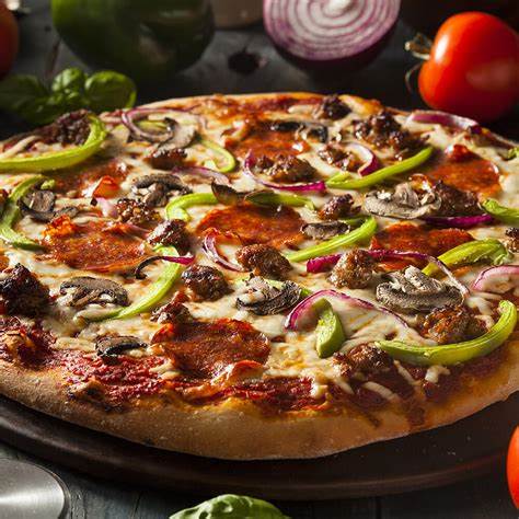 Supreme Pizza, Large 18″-Pepperoni, Italian Sausage,Spicy Beef, Artichokes, Black Ol…