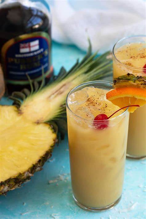 Caribbean Painkiller, 1Gallon-Made with Dark Aged Rum, Cream of Coconut, Orange and Pineap…